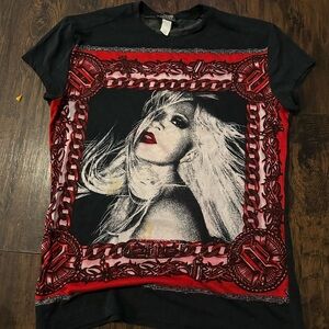 Versace Black and Red Graphic Tee